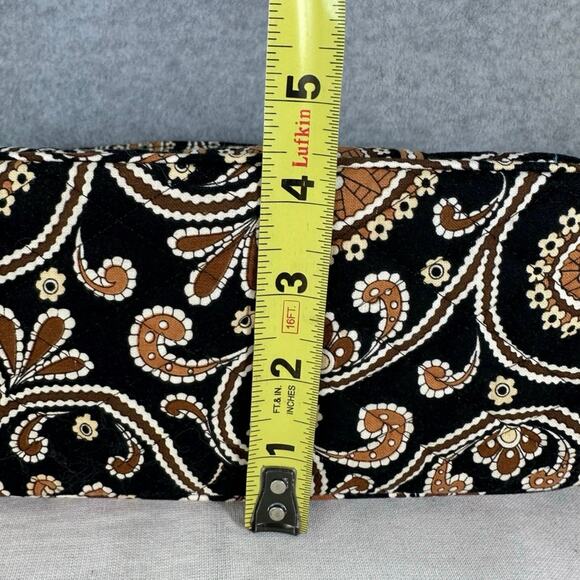 Vera Bradley Cafe Latte Fall Neutral Paisley Print Crossbody Bag Quilted Y2K - Picture 12 of 14